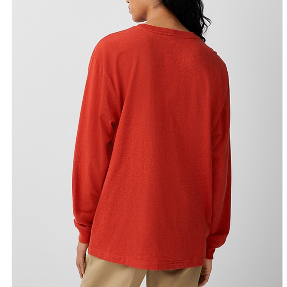 Carhartt oversized burnt orange logo pocket long sleeve shirt NWT - Picture 2 of 7